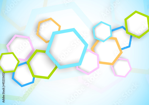 Background with hexagon