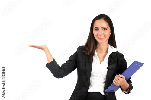 Isolated business woman photo
