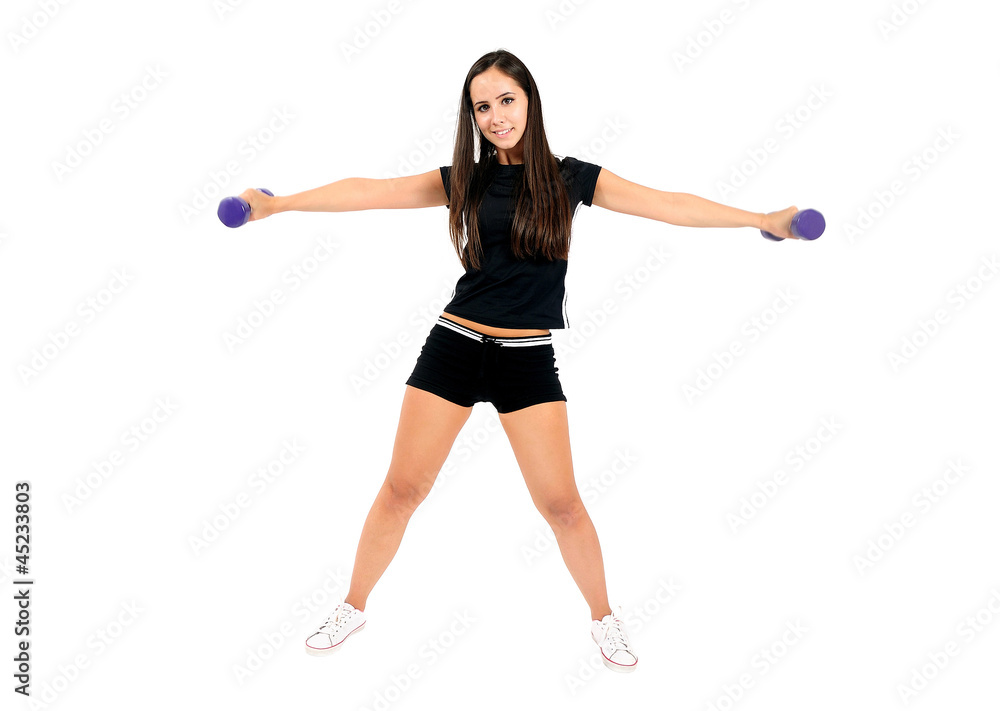 Isolated fitness girl Isolated fitness girl