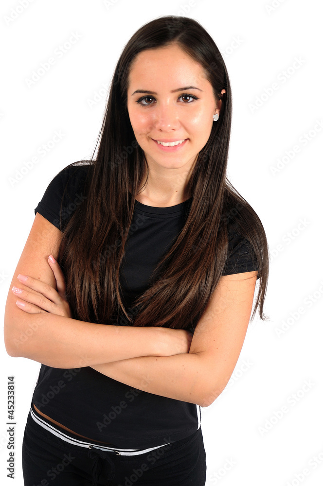 Isolated fitness girl Isolated fitness girl