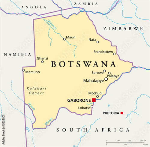 Botswana map (Botsuana Landkarte) photo