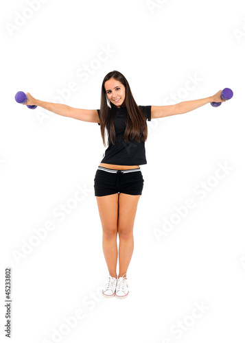 Isolated fitness girl