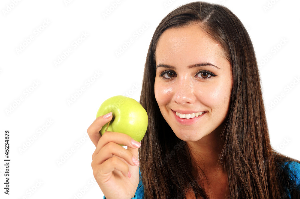 Isolated casual girl Isolated casual girl