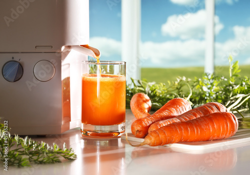Fresh carrot juice