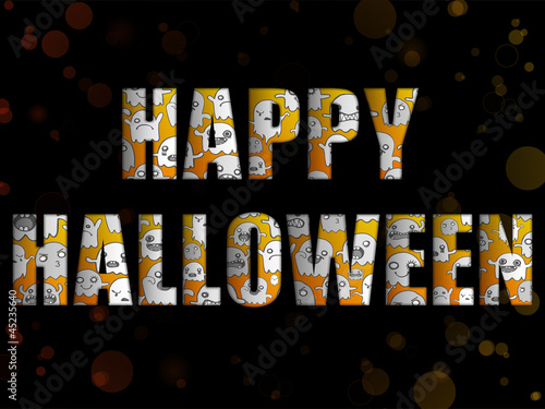 Halloween Letters with Ghosts