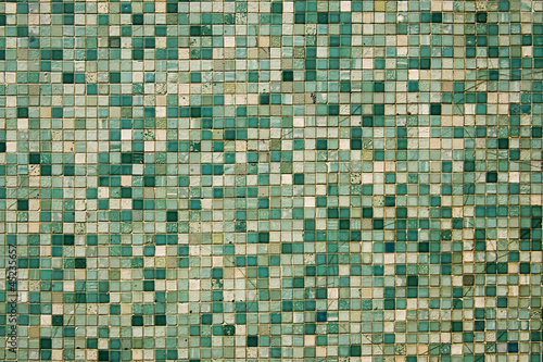 Small green mosaic tiles photo