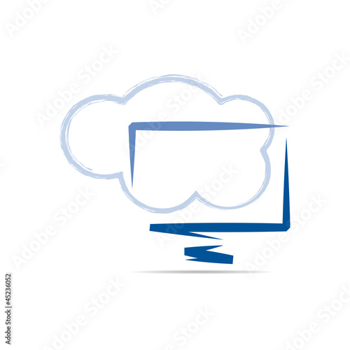 Cloud computing and mobility concept # Vector