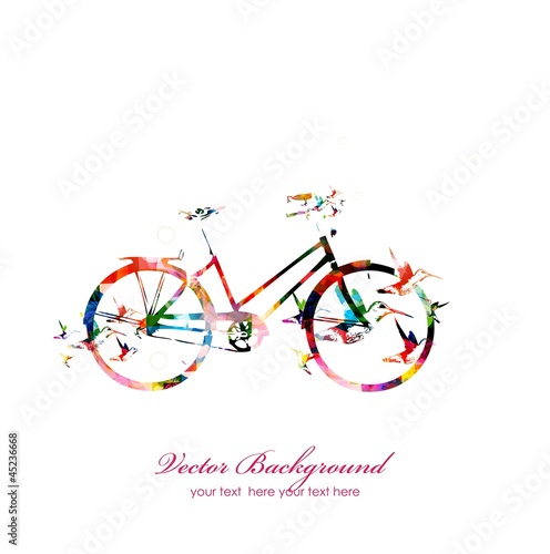 abstract vector bicycle