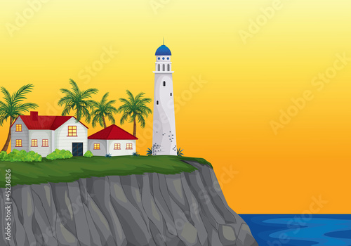 light house and appartment near water