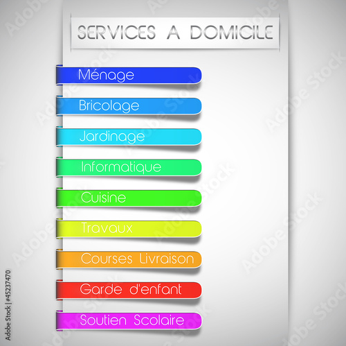 services à domicile concept (textes modifiables)