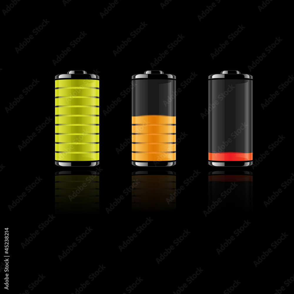 Battery set-vector Battery set-vector