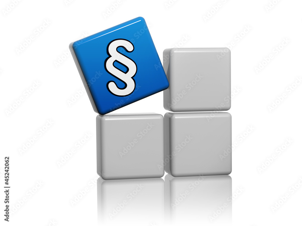 blue cube with paragraph sign on boxes blue cube with paragraph sign on boxes