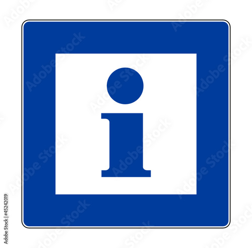 Info Schild Blau