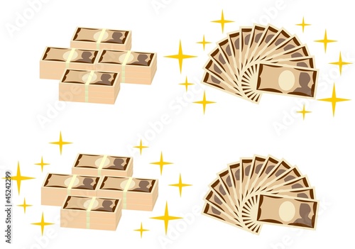 お金　札束　イラスト