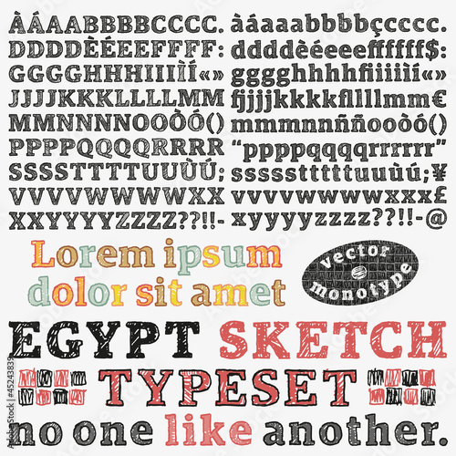 Egypt skech typeset