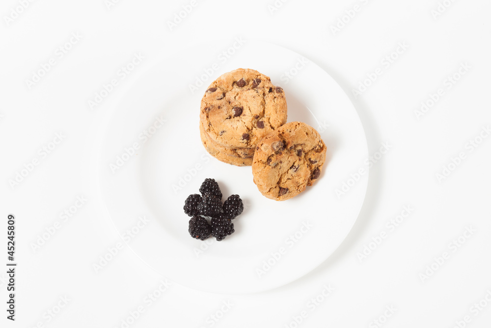 Chocolate chip cookie and blackberry Chocolate chip cookie and blackberry