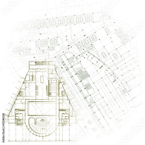 Architectural background. Part of architectural project