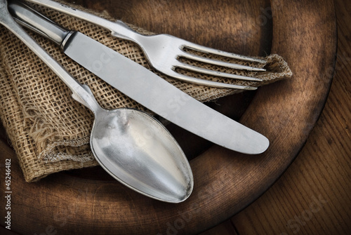 Εκτύπωση καμβά Vintage silverware