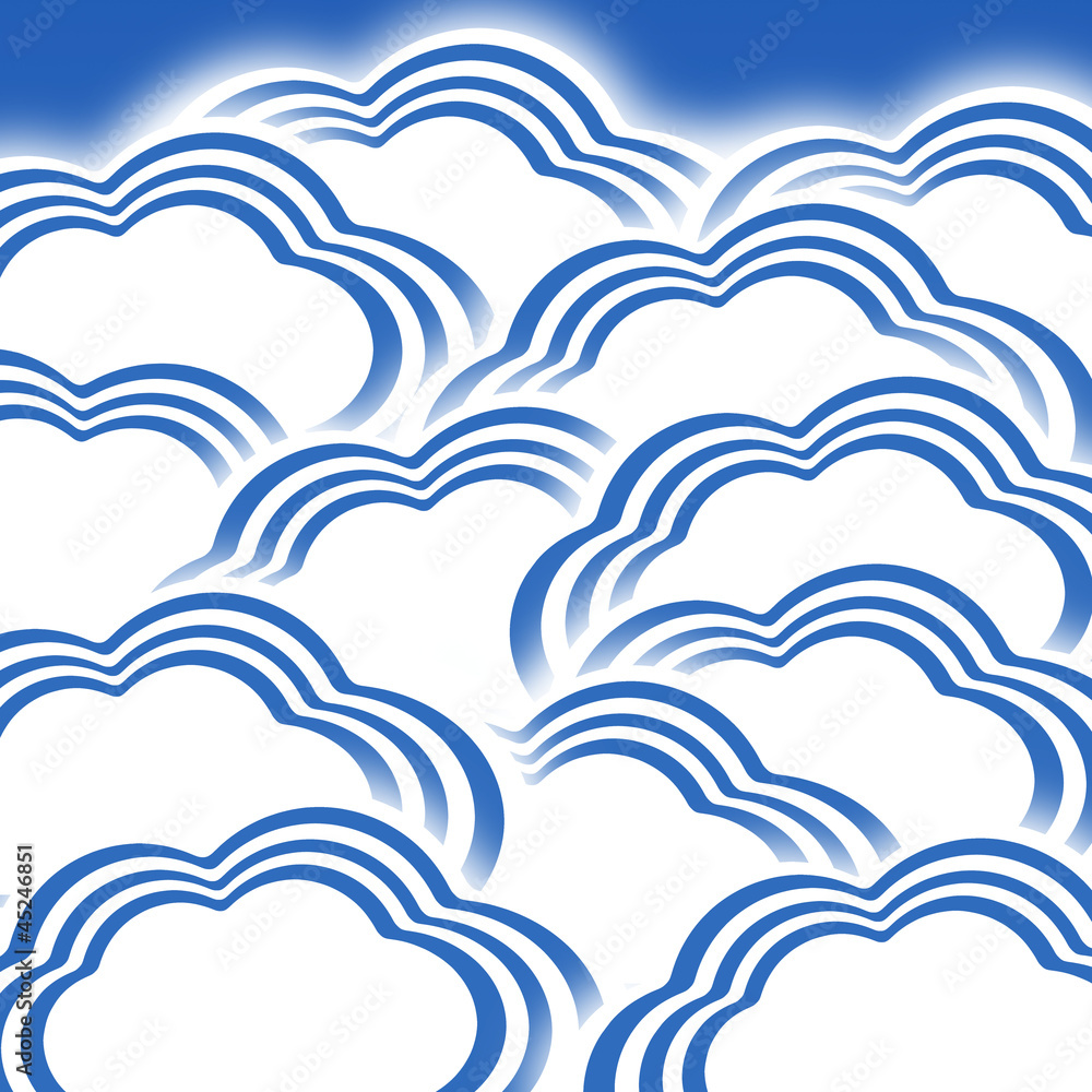 Blue stripe cloud