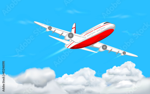Airplane flying in Sky