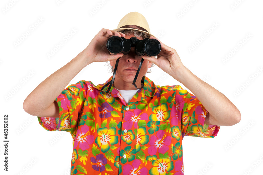 Tourist with binocular Tourist with binocular