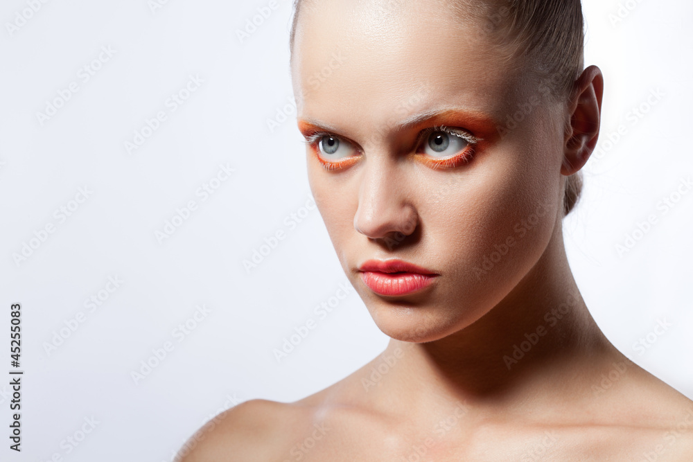beautiful woman with creative makeup beautiful woman with creative makeup