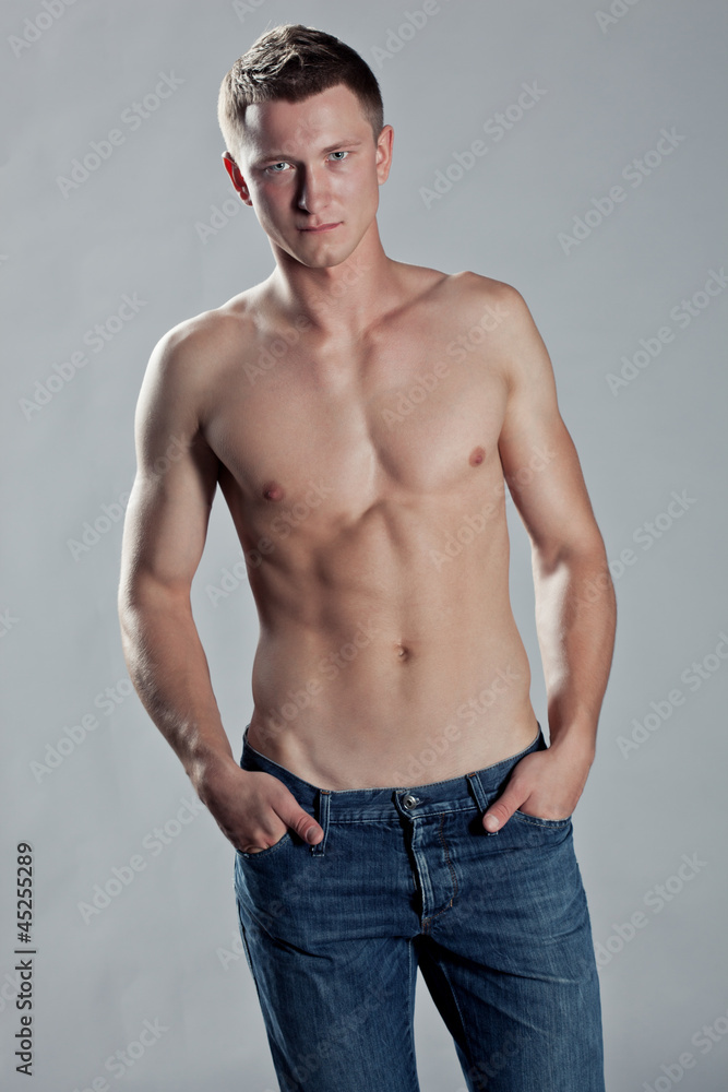 sexy man posing shirtless