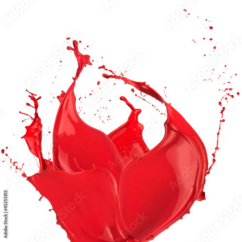 Colored paint splashes isol...