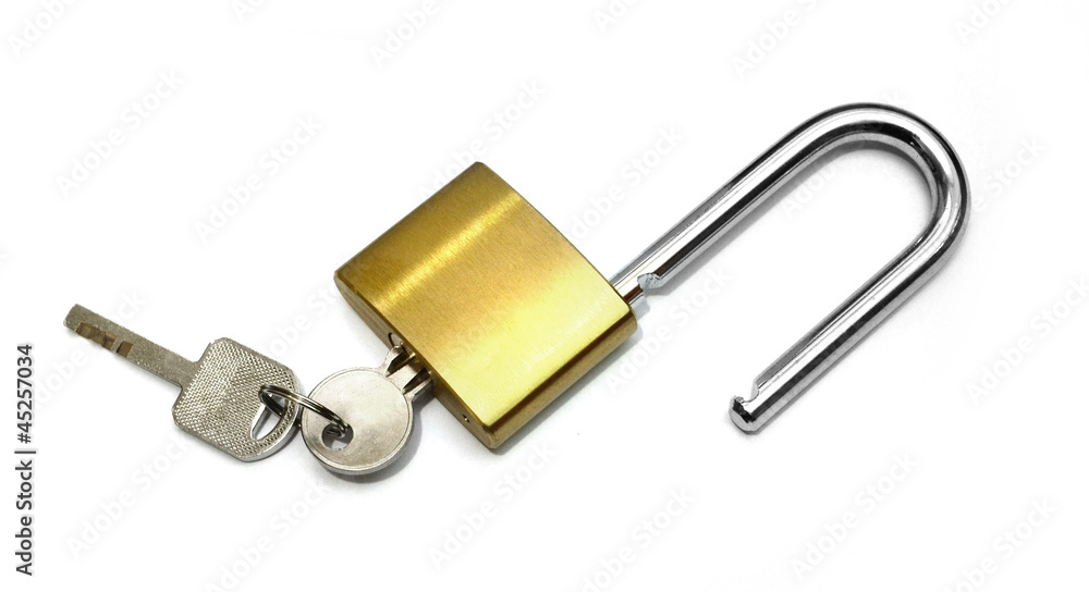padlock isolated on a white background padlock isolated on a white background
