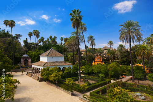 Real Alcazar Gardens in Seville Spain © Nikolai Sorokin