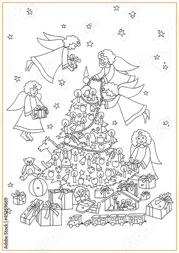 Adventskalender zum Ausmalen