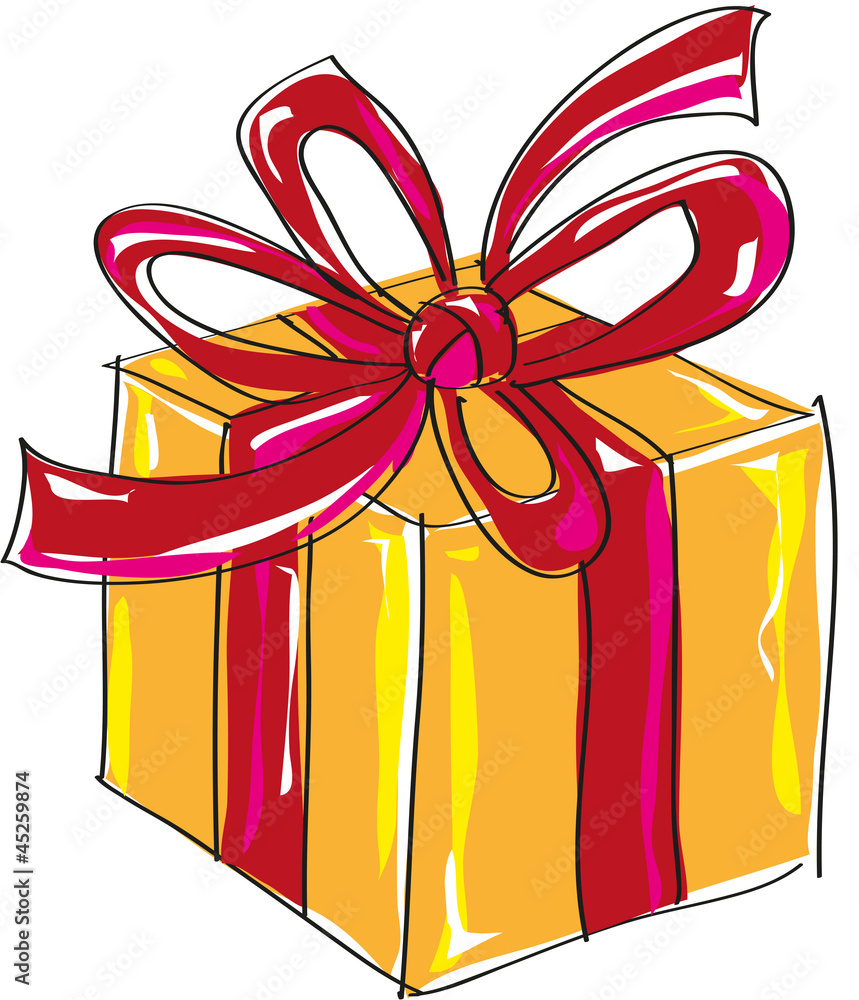 Geschenk Paket Illustration Adobe Stock