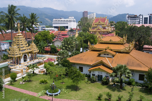 Dharmikarama burmese temple on island Penang, Malaysia photo