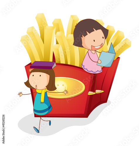 girls and french fries
