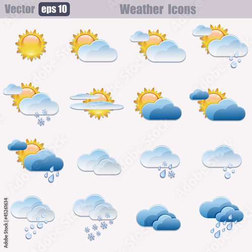set of weather icons