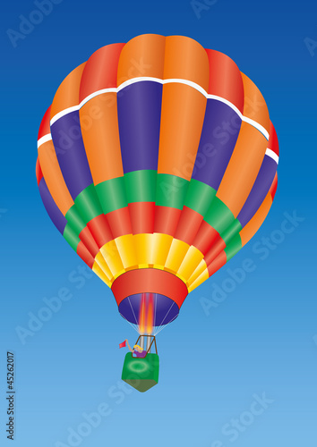 Heißluftballon - mit Brenner in Aktion
