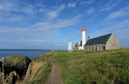 two lighthouses on the rocky coast