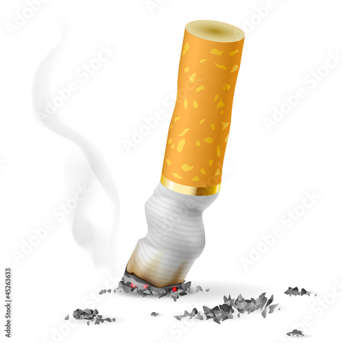 Realistic cigarette butt