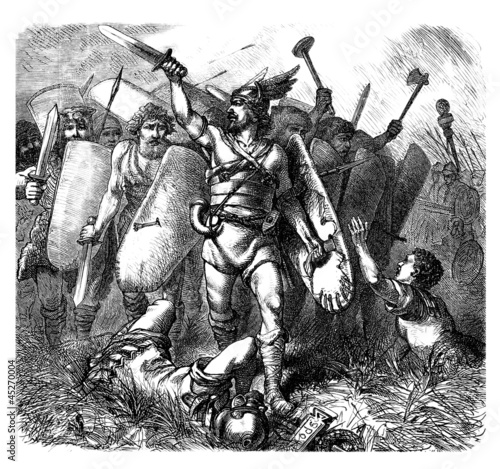 Canvas Print Germania - Barbarians vs. Rome