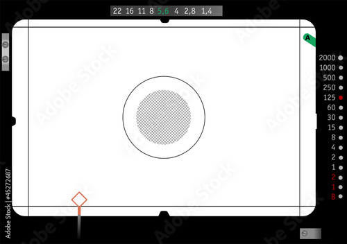 Classic SLR viewfinder, with free space for your pics, vector