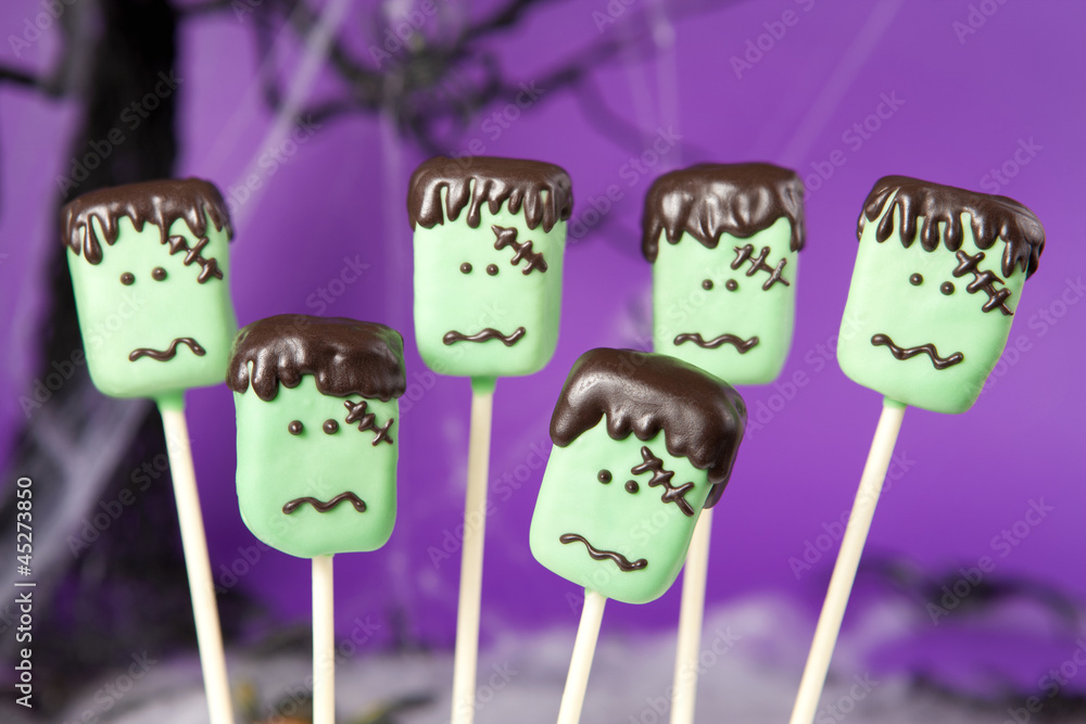 Frankenstein cake pops Frankenstein cake pops