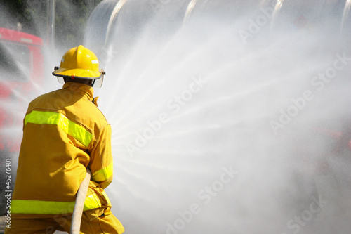 Firefighter Working