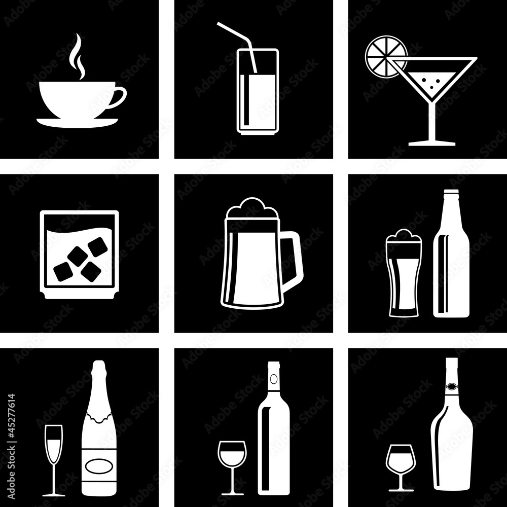 drinks icons drinks icons