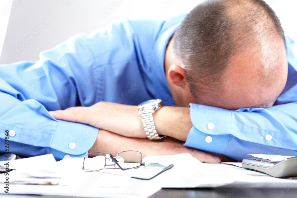 Naklejka premium Stress. Businessman in the office
