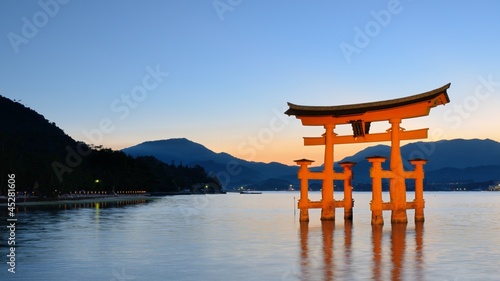 Japan's Famed Miyajima Gate Hiroshima Prefecture photo