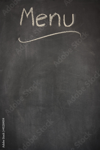 blackboard used as a menu