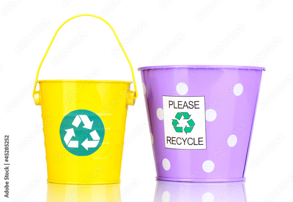 Recycling bins isolated on white Recycling bins isolated on white