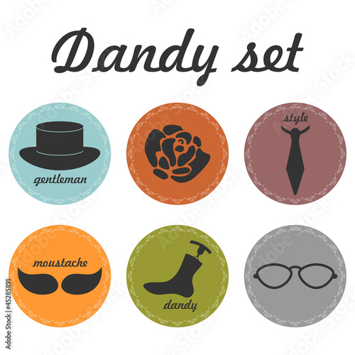 Set of dandy icons