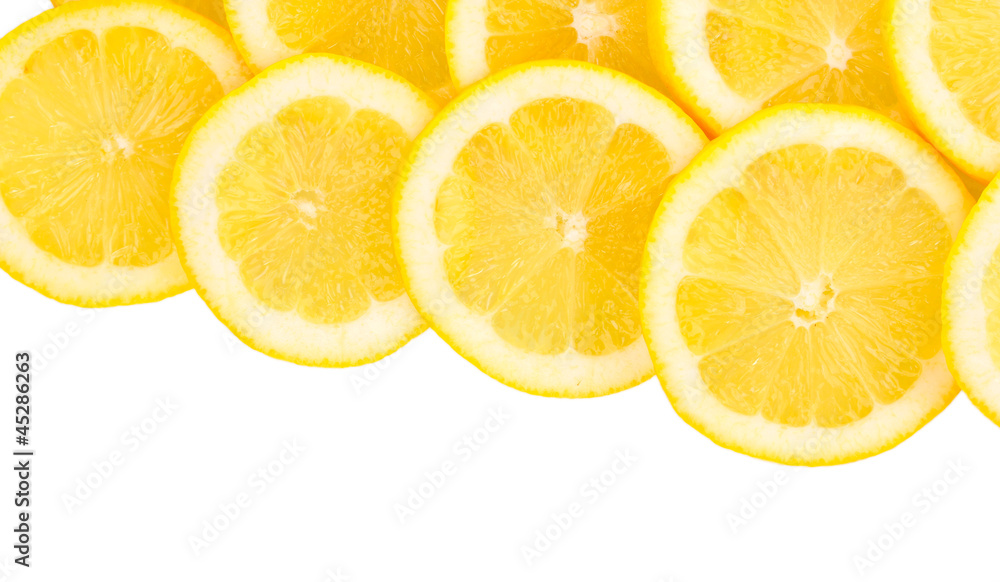 Lemon close up isolated on white Lemon close up isolated on white