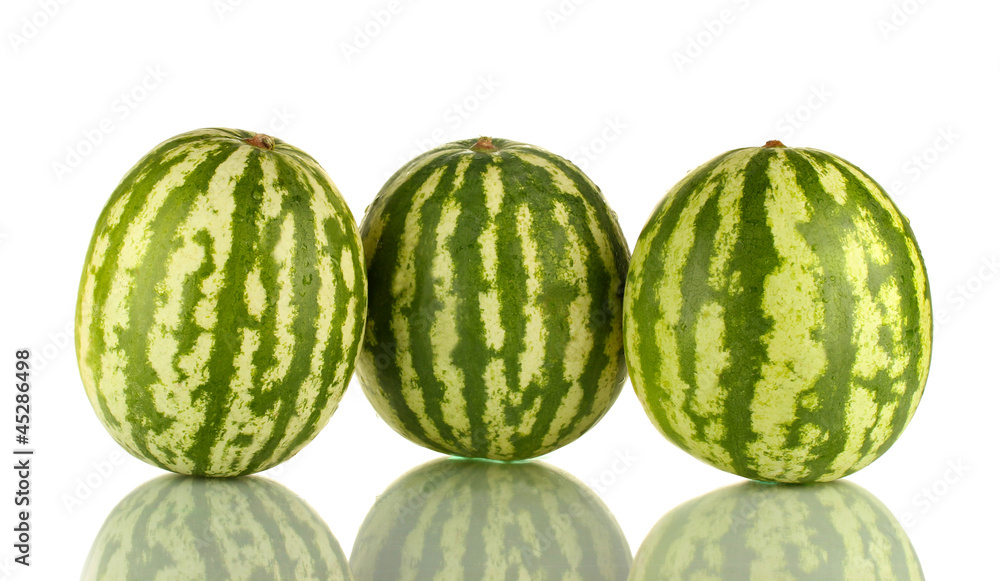 juicy watermelons isolated on white juicy watermelons isolated on white
